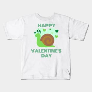 Happy Valentines Day - Snail Kids T-Shirt